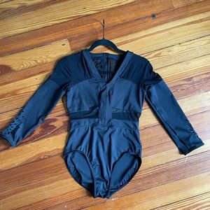 Detailed Black leotard